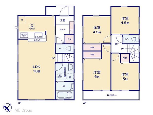 ◆2号棟◆〜Floor plan〜 図面と異なる場合は現況を優先致します。
