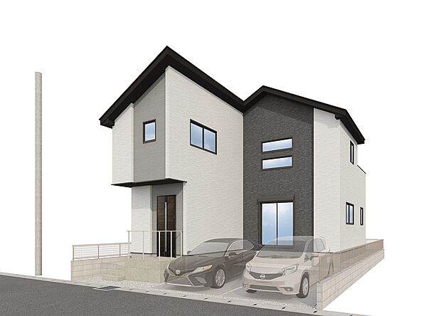 -外観完成予想図- ここから始まる「日常」は家族にとって大切で貴重な時間。だからこそ、少しでも豊かに、少しでも快適に。そんな想いから生まれた本邸宅は、これから先のお住まいをきっと支えてくれるはずです。