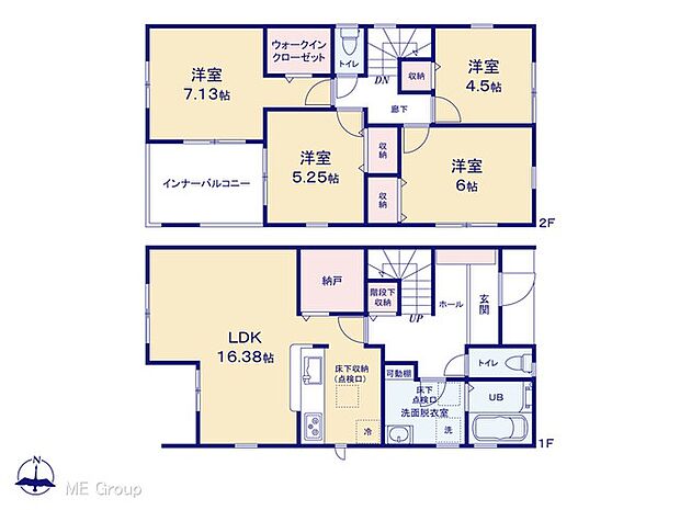 ◆4号棟◆〜Floor plan〜  図面と異なる場合は現況を優先致します。