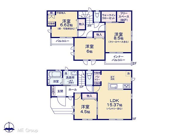 ◆B号棟◆〜Floor plan〜 図面と異なる場合は現況を優先
