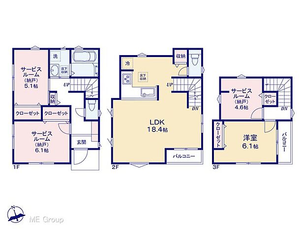 ◆4号棟◆〜Floor plan〜  図面と異なる場合は現況を優先致します。