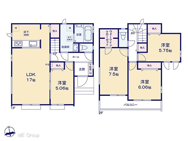 ◆B号棟◆〜Floor plan〜　図面と異なる場合は現況を優先