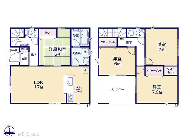 ◆2号棟◆〜Floor plan〜　図面と異なる場合は現況を優先