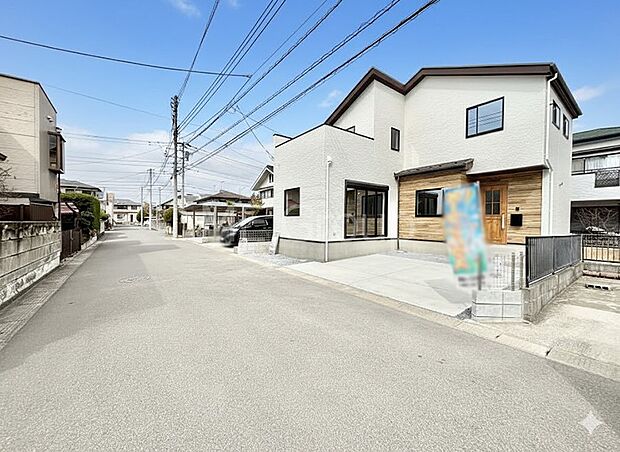 ～Exterior～　前面道路：南西 5.96m 公道　前面道路は閑静な住宅地をはしる車通りの少ない道路。駐車の出し入れもらくらくです！ご不明点・現地見学のご希望は、お気軽にお問い合わせください！