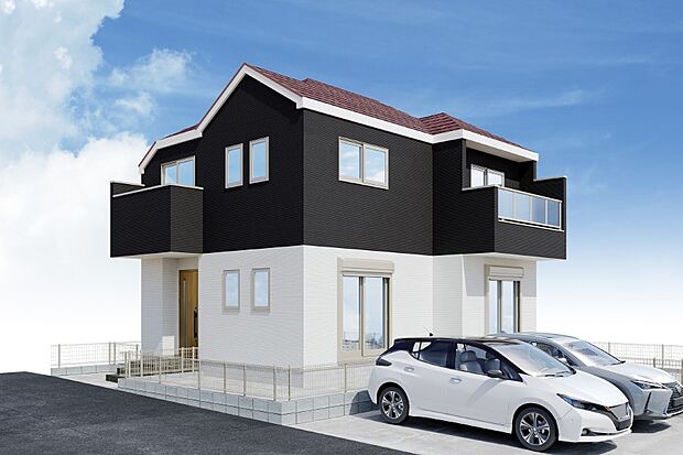 -外観完成予想図-　ここから始まる「日常」は家族にとって大切で貴重な時間。だからこそ、少しでも豊かに、少しでも快適に。そんな想いから生まれた本邸宅は、これから先のお住まいをきっと支えてくれるはずです。