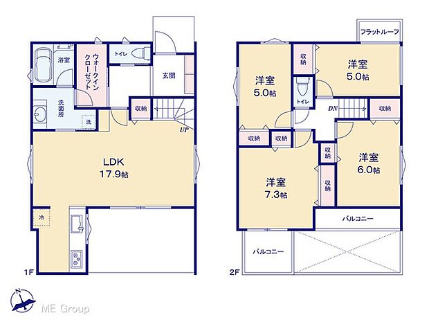 ◆2号棟◆~Floor plan~ 図面と異なる場合は現況を優先致します。