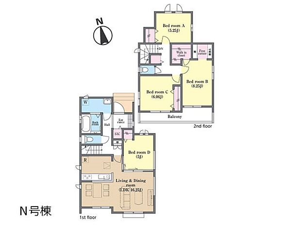 ◆N号棟◆〜Floor plan〜　図面と異なる場合は現況を優先致します。
