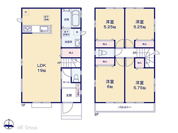 ◆A号棟◆〜Floor plan〜　図面と異なる場合は現況を優先