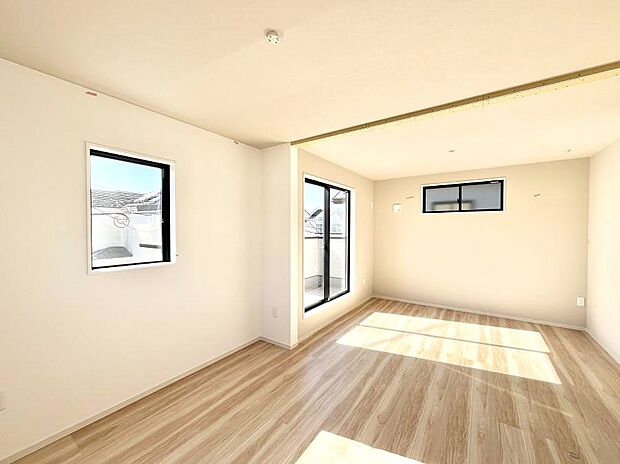 ◆3号棟◆~Bed Room~ お子様の成長に合わせて住まいのレイアウトも変わります。思春期のプライバシーを重視したり、成長に合わせて机やベットを配置したり。将来を見越しての住まい選びも大切です。