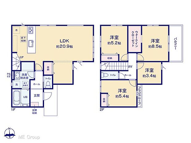◆1号棟◆〜Floor plan〜　図面と異なる場合は現況を優先