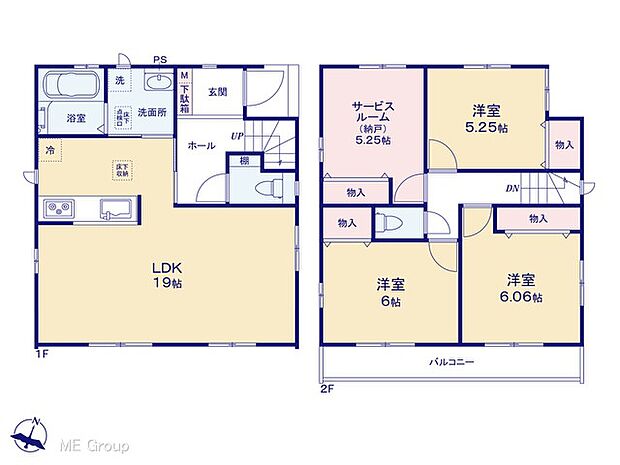 ◆F号棟◆~Floor plan~ 図面と異なる場合は現況を優先