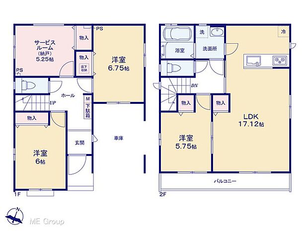 ◆E号棟◆〜Floor plan〜　図面と異なる場合は現況を優先