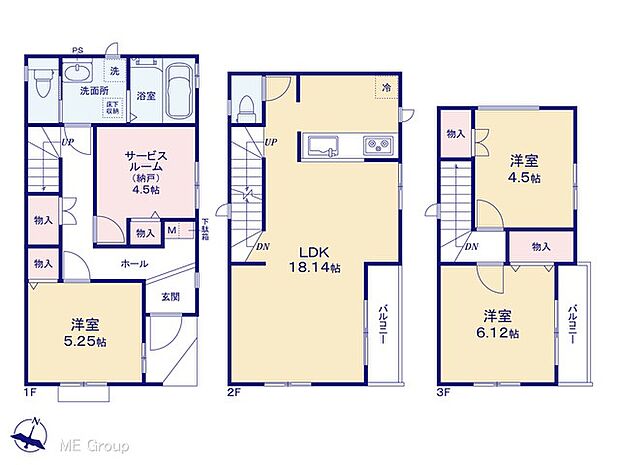 ◆A号棟◆〜Floor plan〜　図面と異なる場合は現況を優先