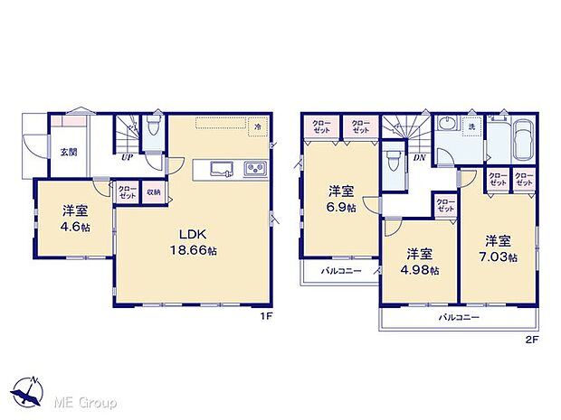 ◆1号棟◆〜Floor plan〜 図面と異なる場合は現況を優先