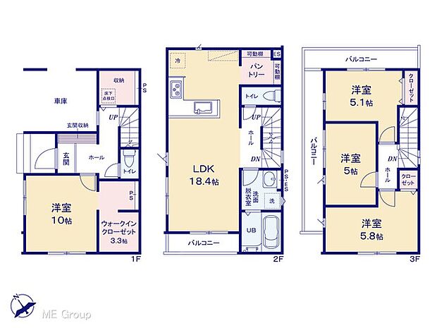 ◆1号棟◆〜Floor plan〜 図面と異なる場合は現況を優先