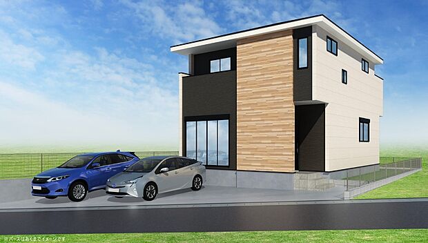 -外観完成予想図- ここから始まる「日常」は家族にとって大切で貴重な時間。だからこそ、少しでも豊かに、少しでも快適に。そんな想いから生まれた本邸宅は、これから先のお住まいをきっと支えてくれるはずです。