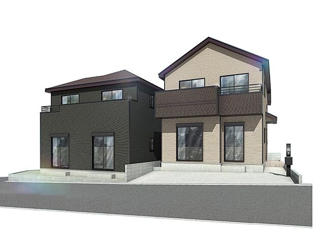 -外観完成予想図-　ここから始まる「日常」は家族にとって大切で貴重な時間。だからこそ、少しでも豊かに、少しでも快適に。そんな想いから生まれた本邸宅は、これから先のお住まいをきっと支えてくれるはずです。