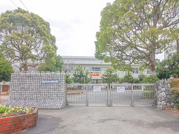 小学校 150m 習志野市立袖ケ浦西小学校