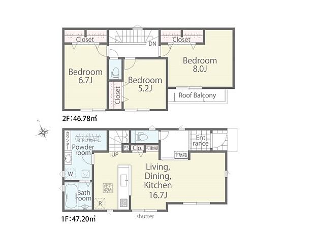 ~Floor plan~ 図面と異なる場合は現況を優先致します。