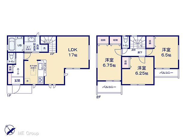 ◆2号棟◆〜Floor plan〜　図面と異なる場合は現況を優先致します。