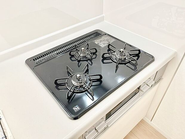 三口ガスコンロでお料理が一気にはかどりそう。  