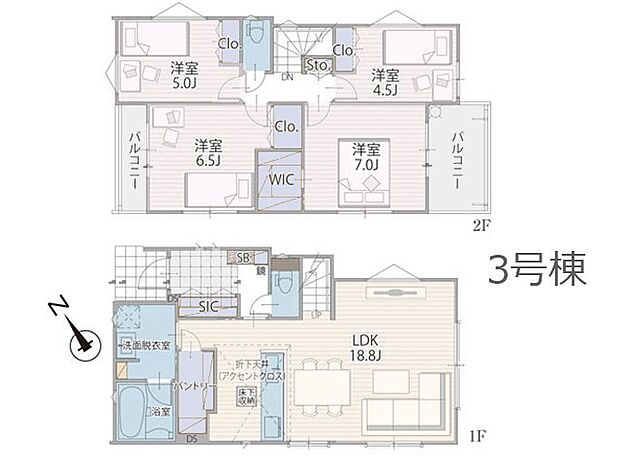 ◆3号棟◆〜Floor plan〜　図面と異なる場合は現況を優先致します。