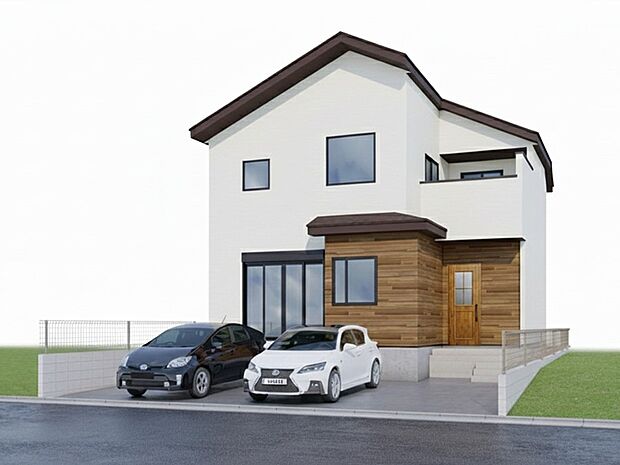 【外観完成予想図 忙しく過ぎゆく日常を置き去るほど、ゆったりした時間が流れる住環境。『快適』は「家」と「街」と「環境」が調和した時に訪れるだと改めて感じさせてくれます。