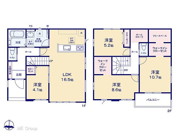 ◆1号棟◆~Floor plan~ 図面と異なる場合は現況を優先