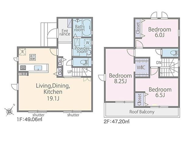 〜Floor plan〜  図面と異なる場合は現況を優先致します。