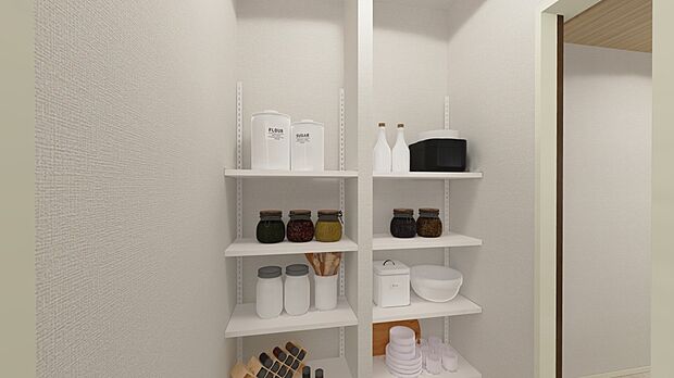 〜Pantry〜 保存食や非常食の保管にも便利なパントリー付!