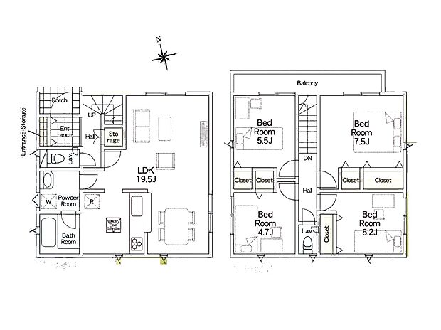 ◆1号棟◆〜Floor plan〜　図面と異なる場合は現況を優先致します。