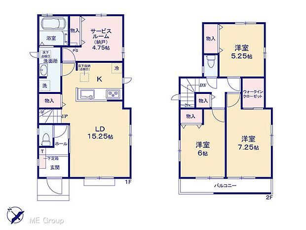 ◆B号棟◆〜Floor plan〜　図面と異なる場合は現況を優先