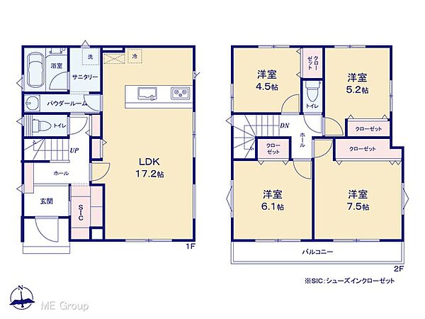 ～Floor plan～　図面と異なる場合は現況を優先