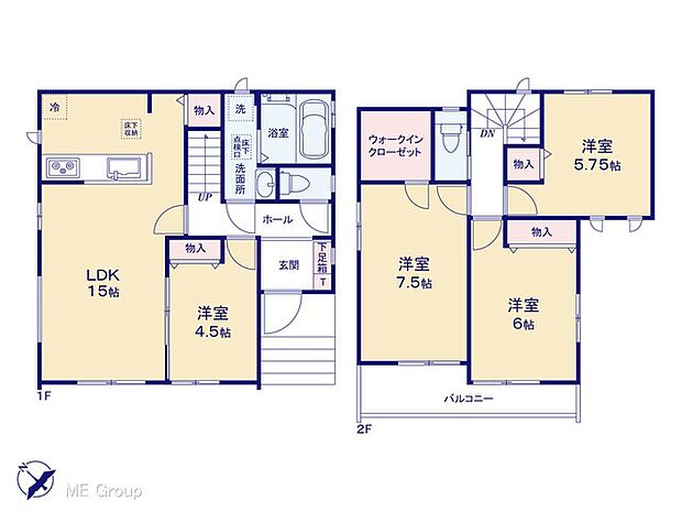 ◆B号棟◆〜Floor plan〜　図面と異なる場合は現況を優先