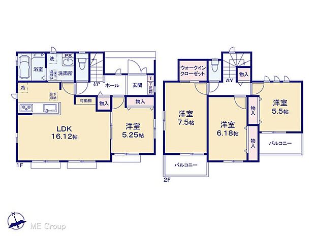◆1-2号棟◆〜Floor plan〜　図面と異なる場合は現況を優先
