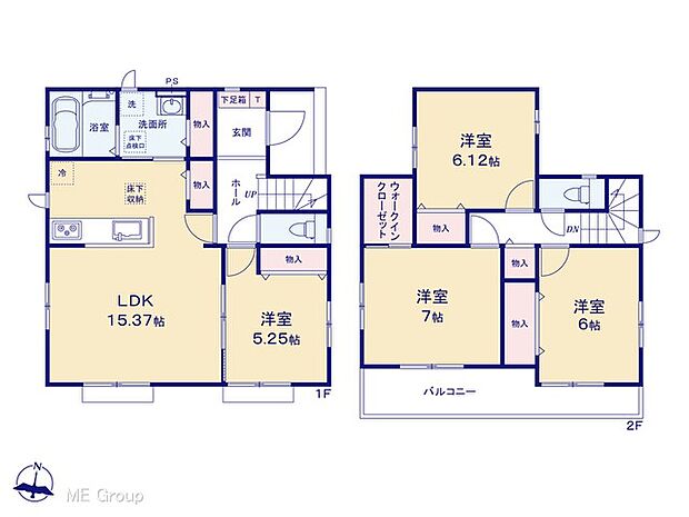 ◆2-B号棟◆~Floor plan~ 図面と異なる場合は現況を優先