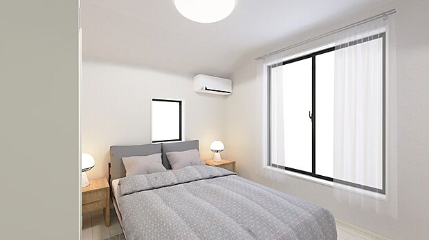 〜Bed Room〜　穏やかな光が差し込む室内には、穏やかな時間が流れます。休日には、落ち着いた空間で自分の趣味を楽しむのはいかがですか。