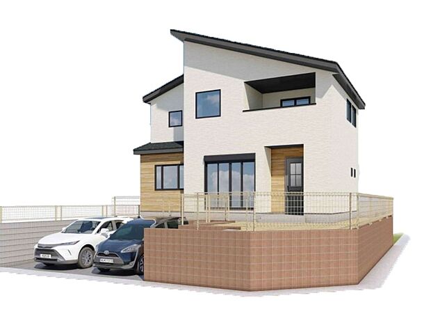 -外観完成予想図- ここから始まる「日常」は家族にとって大切で貴重な時間。だからこそ、少しでも豊かに、少しでも快適に。そんな想いから生まれた本邸宅は、これから先のお住まいをきっと支えてくれるはずです。