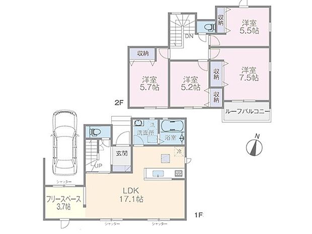 〜Floor plan〜図面と異なる場合は現況を優先  