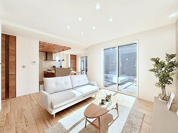 ◆1号棟◆〜Living〜　ここにはみんなが集い、食事と楽しい会話が始まる。話に夢中になりすぎて、ついつい時を忘れ夜半過ぎになってしまう。そんな束の間の幸せを感じさせてくれる場所でありたい。