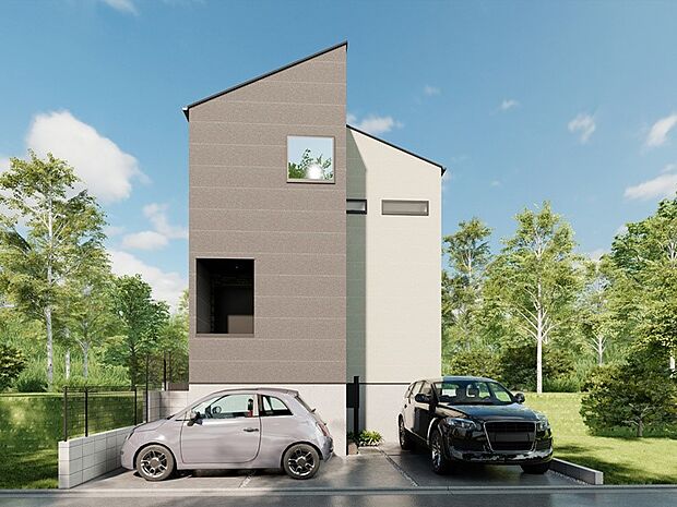 -外観完成予想図- ここから始まる「日常」は家族にとって大切で貴重な時間。だからこそ、少しでも豊かに、少しでも快適に。そんな想いから生まれた本邸宅は、これから先のお住まいをきっと支えてくれるはずです。