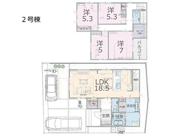 ◆2号棟◆~Floor plan~図面と異なる場合は現況を優先
