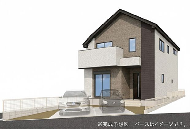 -外観完成予想図- ここから始まる「日常」は家族にとって大切で貴重な時間。だからこそ、少しでも豊かに、少しでも快適に。そんな想いから生まれた本邸宅は、これから先のお住まいをきっと支えてくれるはずです。
