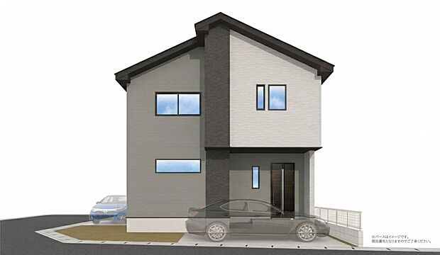 -外観完成予想図-　ここから始まる「日常」は家族にとって大切で貴重な時間。だからこそ、少しでも豊かに、少しでも快適に。そんな想いから生まれた本邸宅は、これから先のお住まいをきっと支えてくれるはずです。