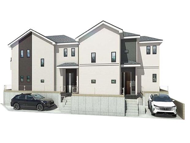 -外観完成予想図-　ここから始まる「日常」は家族にとって大切で貴重な時間。だからこそ、少しでも豊かに、少しでも快適に。そんな想いから生まれた本邸宅は、これから先のお住まいをきっと支えてくれるはずです。