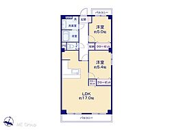 グレース22 2LDKの間取図画像