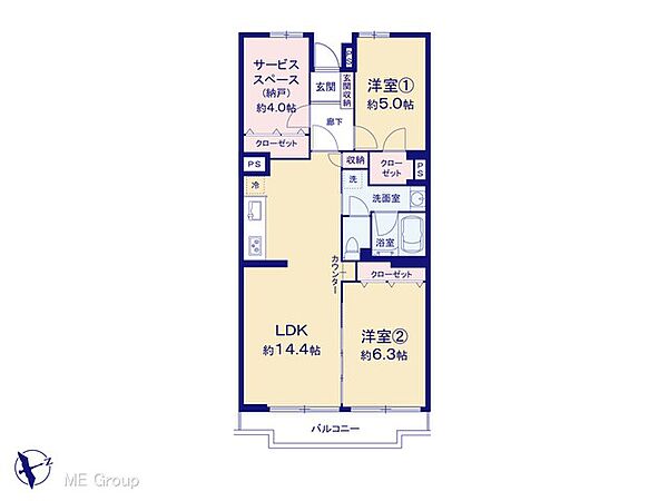 間取りを拡大表示
