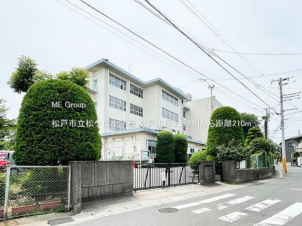 小学校 210m 松戸市立松ケ丘小学校