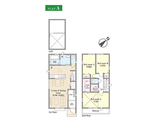 ◆A号棟◆~Floor plan~ 図面と異なる場合は現況を優先致します。