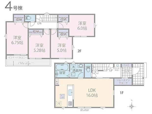 ◆4号棟◆~Floor plan~ 図面と異なる場合は現況を優先